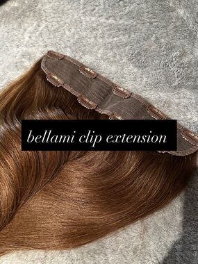 Bellami Brown Clip-In Hair Extension - Warm Chestnut / chocolate brown